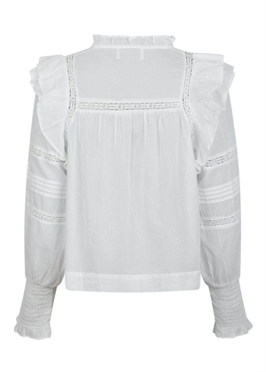 Mauri s voile bluse White Neo Noir 